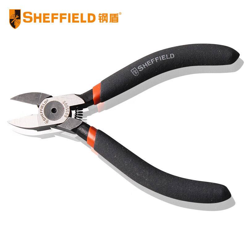 钢盾(SHEFFIELD) S035003 斜嘴钳4.5(麻柄)[家用]