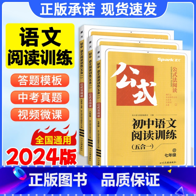 语文阅读五合一(进阶提升) 七年级/初中一年级 [正版]2025初中语文阅读理解训练五合一巅峰现代文古诗文七八九年级基础