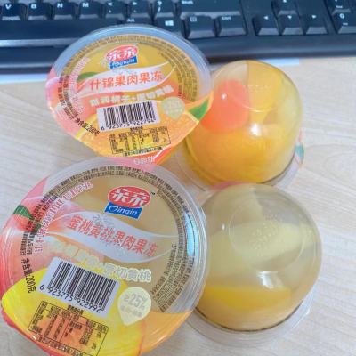 亲亲(Qinqin)大杯装怀旧休闲零食 蜜桃黄桃 什锦果肉200g大果肉果汁冻经典零食10杯混发