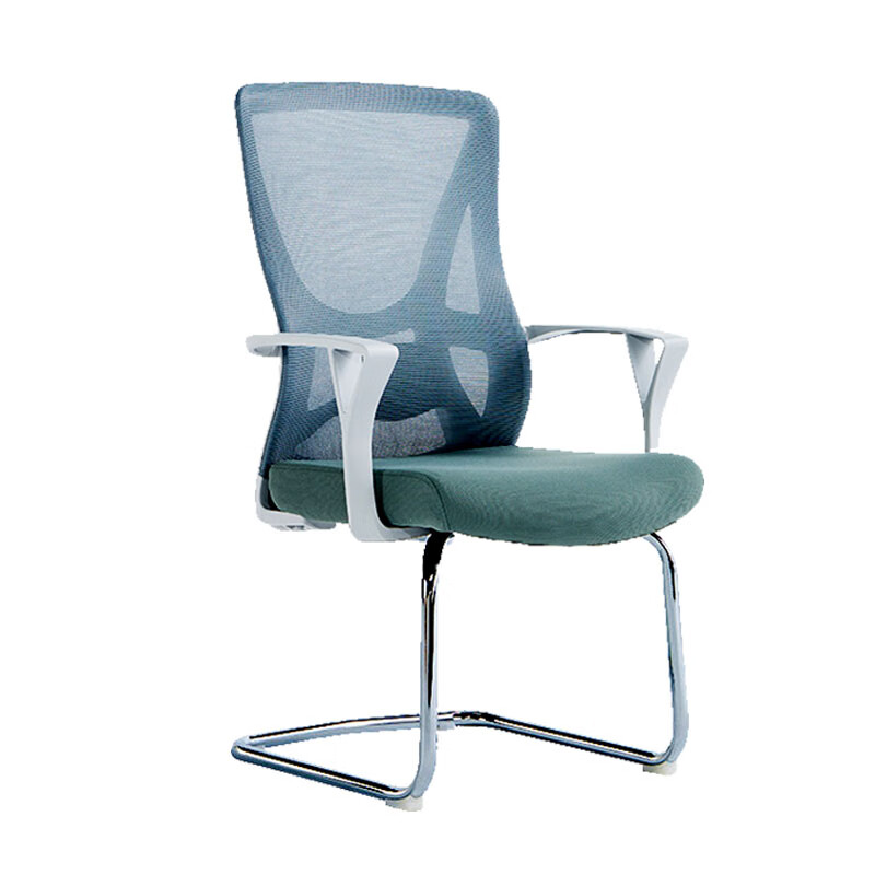 戴劲 办公椅子电脑椅职员培训会议人体工学椅家用书房学习椅灰色弓形脚