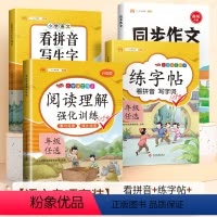 [语文专项套装]看拼音+练字帖+阅读理解+同步作文 五年级下 [正版]五年级下册阅读理解训练书每日一练小学生5年级语文课