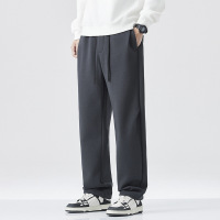 |男装 冬季加绒加厚卫裤男直筒裤日系复古百搭休闲运动裤男