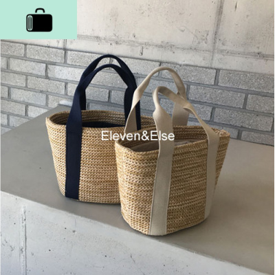 韩版夏天简约休闲2020ins新款百搭编织包女编沙滩斜挎手提小包NEW LAKE女士单肩包