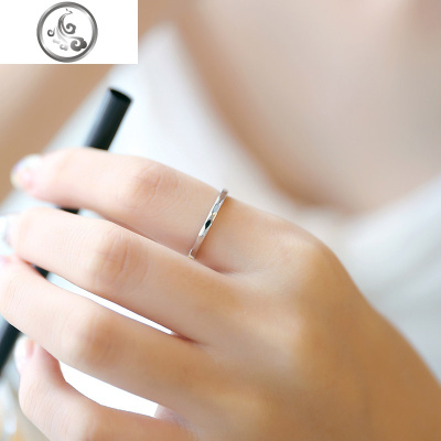 单身戒指纯银女