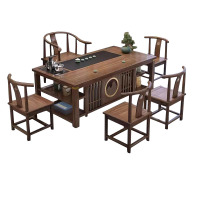戴劲 茶台茶具套装一体禅意茶几茶桌椅组合泡茶台2.0祥和桌+围椅+4月牙