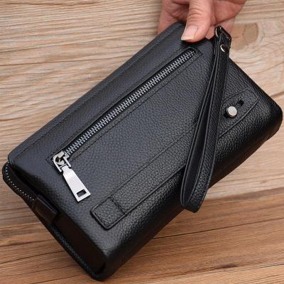 派尼美特手包男士真皮手拿包男大容量手抓包男包夹包商务头层牛皮钱包长款