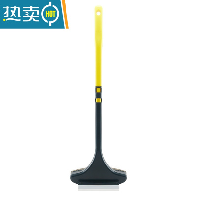 敬平刮水器刷清洁玻璃窗器工具双面二合一清洗新款擦玻璃刷家用纱窗 S+[纱窗刷]-黄色-附送凹槽刷擦玻璃器