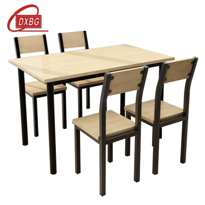 DXBG餐饮快餐小吃店餐桌椅组合长方形饭店奶茶店桌木色4人桌1200*600*750