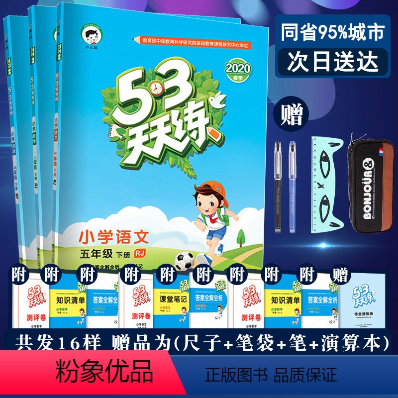 [正版]2020新版53天天练五年级下册语文数学英语pep人教版全套3本五三5.3天天练小学5五年级下册同步训练习册辅