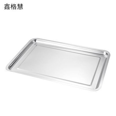 鑫格慧 304不锈钢方盘盘子长方形蒸饭盘 60*40*2cm 个