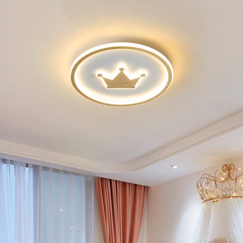 纳丽雅(naliya)网红皇冠灯北欧ins主卧灯具现代简约女孩儿童房间吸顶