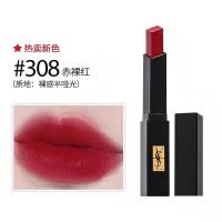 圣罗兰(YSL)小黑条细管丝绒口红2.2g #308赤裸红