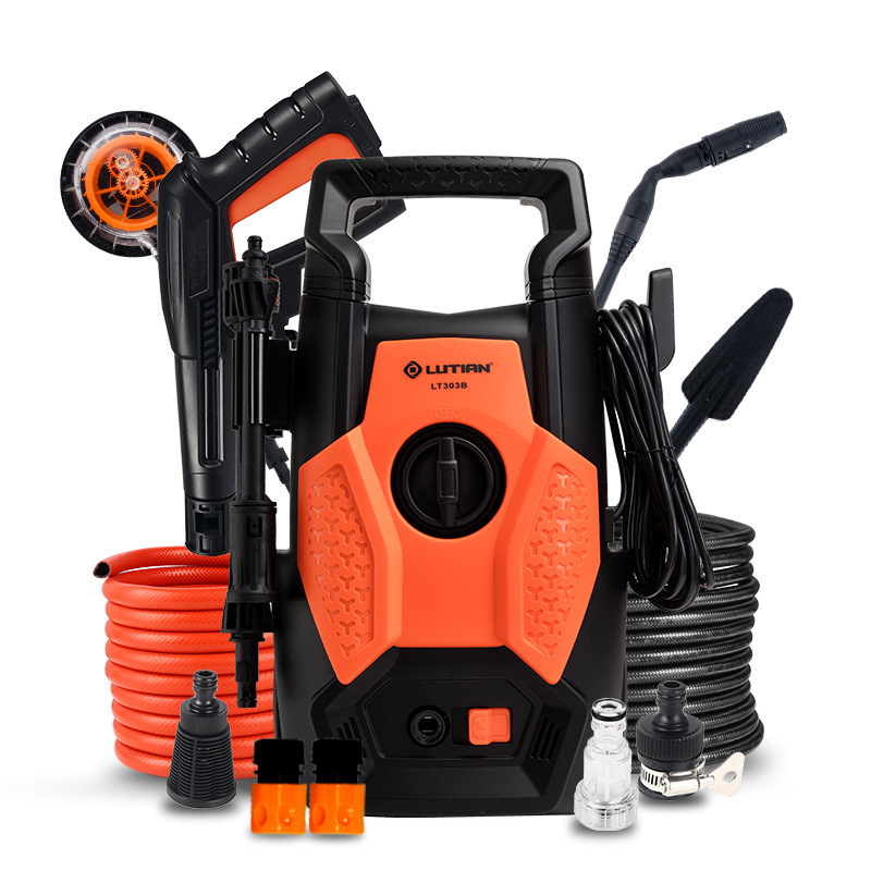 A洗车神器家用便携式高压220v洗车水泵洗车机刷车泵洗车器LT303B-1400W金尊