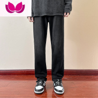 七斓高弹力牛仔裤男vibe高街修身直筒美式潮牌宽松长裤子复古2023春季