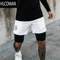 HLCOMAN运动裤男短裤五分内衬双层防走光速干弹力透气吸湿排汗肌肉健身狗