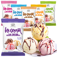 食地 硬冰淇淋粉100gx6袋 家用自制手工diy牛奶草莓味挖球冰激凌雪糕粉