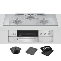 日本代购林内DELICIA75(液晶版 带汤锅 )燃气灶嵌入式天然气RHS72W38M14RNSTW亮白镜面24年新款