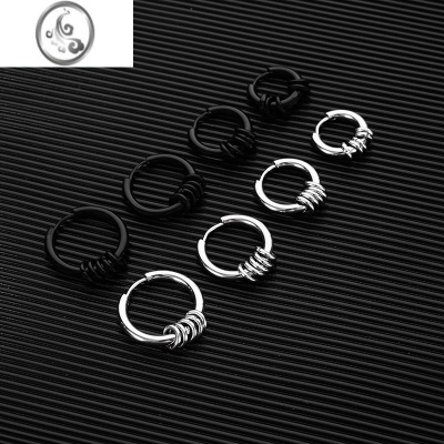 JiMi男士耳钉耳环潮嘻哈气质街头ins网红单只耳扣女日韩简约钛钢耳饰