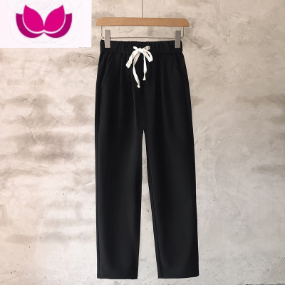 七斓系绳韩版潮流垂感西装裤男直筒宽松拖地裤休闲裤西裤男生长裤