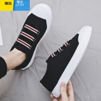 聚范夏季新款透气老北京布鞋男士一脚蹬懒人休闲帆布鞋韩版潮流男鞋子