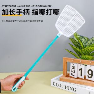 [补贴10%][随机颜色2个装]熟胶打不烂苍蝇拍家用耐用老式白头塑料蝇子拍加厚加长柄打蚊子拍