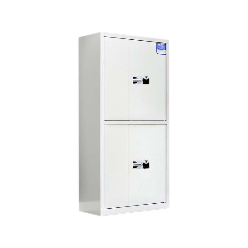 利特莱依保密柜财务档案柜文件柜办公室资料储物柜保险柜电子密码国保锁通双节白色-国保指纹锁