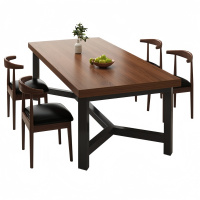 悦兴诚办公桌1.8m+4椅套