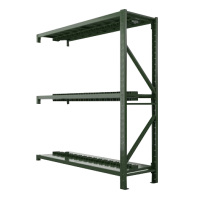湘渭消防铁锹镐农具摆放架安保装备器材存放架绿色货架双层盾牌重型-副架
