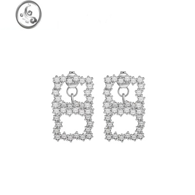 JiMi小众独特耳环气质女范后扣耳饰勇气的平方百搭时尚耳钉新款潮女