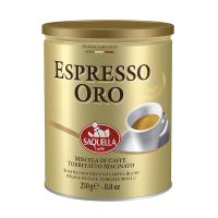[临期特价]意大利原装进口 圣贵兰ESPRESSO ORO金罐咖啡粉 纯黑咖啡粉250g罐装