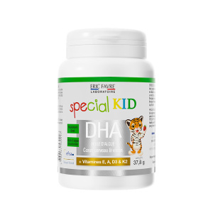 [DHA][可溯源防伪]原装进口 法国艾瑞可ERIC FAVRE埃里克儿童DHA胶囊藻油60粒0岁以上