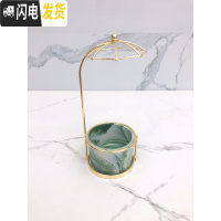 三维工匠ins北欧小清新多肉陶瓷小花盆创意个性室内好看铁艺简约客厅摆件 伞形架+牛油果绿盆 中花盆容器