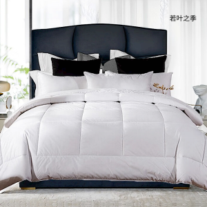 若叶之季 JD-013 60*60S全棉防羽布纯白 净重约3.3kg 春秋厚被 白色230*240cm