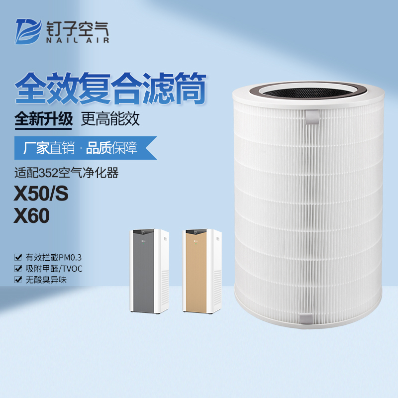 适配352空气净化器滤芯X50/X50S[抗病毒Pro]