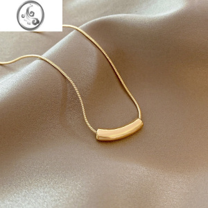 JiMi蛇骨链项链2023年新款气质百搭轻奢小众设计感钛钢锁骨链ins嘻哈 金色