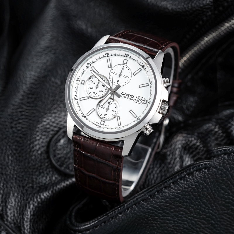 卡西欧/CASIO官方旗舰店正品手表男EDIFICE男士商务休闲简约防水电子非机械腕表石英表男 MTH-5001l