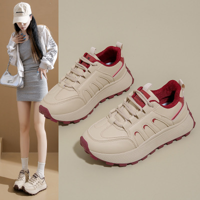 ins韩版新款老爹鞋女秋季跑步休闲鞋厚底增高鞋