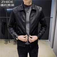 SUNTEK春秋季款男士外套潮牌百搭机能夹克青年修身显瘦帅气休闲黑色上衣夹克