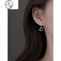 JiMi925银银猫爪耳钉甜美少女耳环2021年新款潮清新夏季耳饰