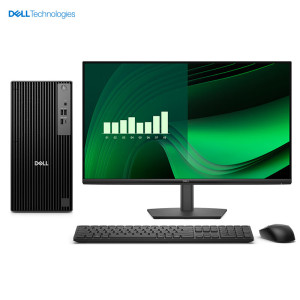 戴尔dell Pro Tower Plus QBT1250 企业级高端商用办公绘图设计台式机电脑整机 U5-235U 8G内存 512G固态 集成显卡 配27英寸显示器