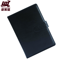 凌美盛 带扣PU革A5商务笔记本 80克道林纸14.1*20.5cm100张200页 25-66-1黑色 可定制印刷/本