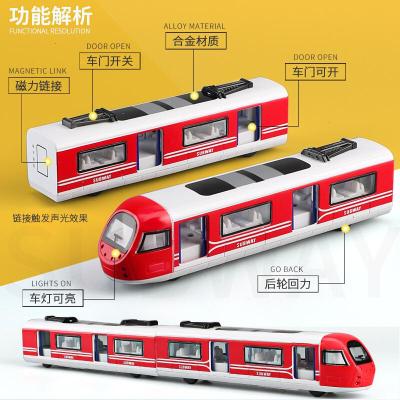 儿童玩具合金仿真绿皮火车模型复兴玩具车地铁动车高铁和谐号男孩