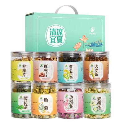 佳尚品 清凉一夏防暑组合 柠檬片,红枣片,蒲公英茶,玫瑰花,薄荷茶,胎菊大麦茶茉莉花 600g/套