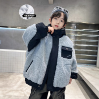 男童加厚外套秋冬款新款中大童帅洋气儿童冬季羊羔绒毛毛衣潮