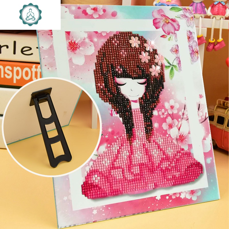 带框手工贴钻十字绣钻石绣小件公主魔方钻点 ac1050[紫罗兰姑娘15*21