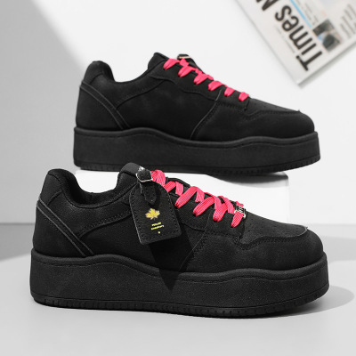 情侣款板鞋2026新款春季厚底增高鞋复古休闲工作运动潮鞋百搭男鞋