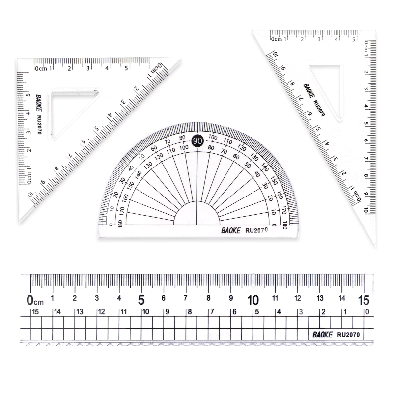 宝克(BAOKE) 4件套学生绘图制图套尺 RU2070 1套