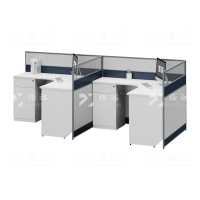 臻远 ZYGW-033屏风工作卡位职员桌办公桌 F型双人位