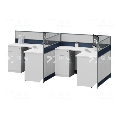 臻远 ZYGW-033屏风工作卡位职员桌办公桌 F型双人位