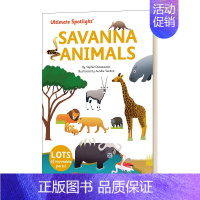 [正版]英文原版绘本 Ultimate Spotlight Savanna Animals 系列 动物 立体翻翻机关书